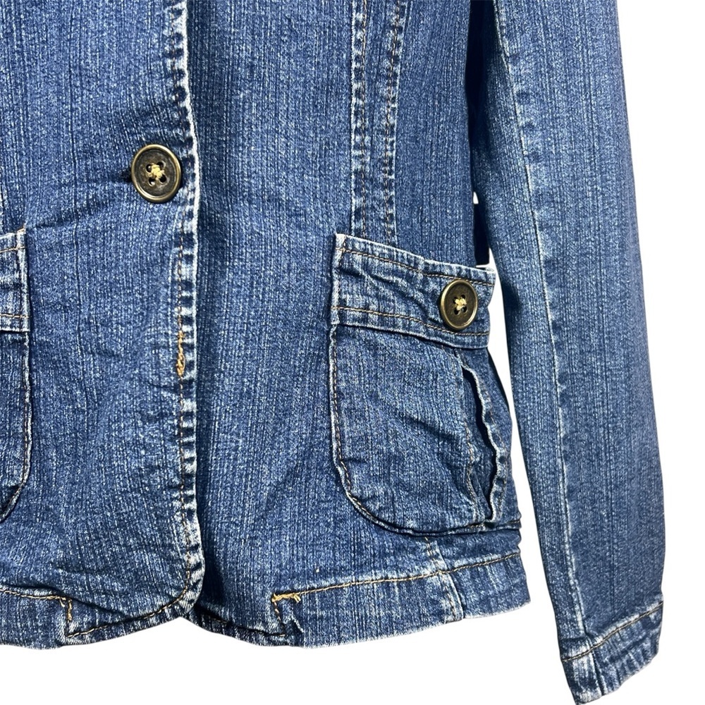 St. John’s Bay Blue Denim Jean Jacket, Size Medium - Picture 3 of 10